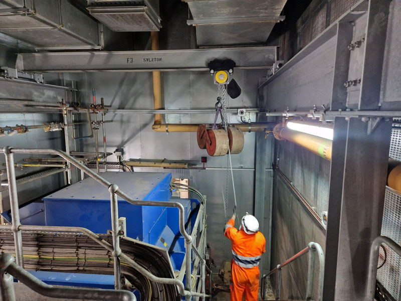 test weights for load test of Overhead Crane